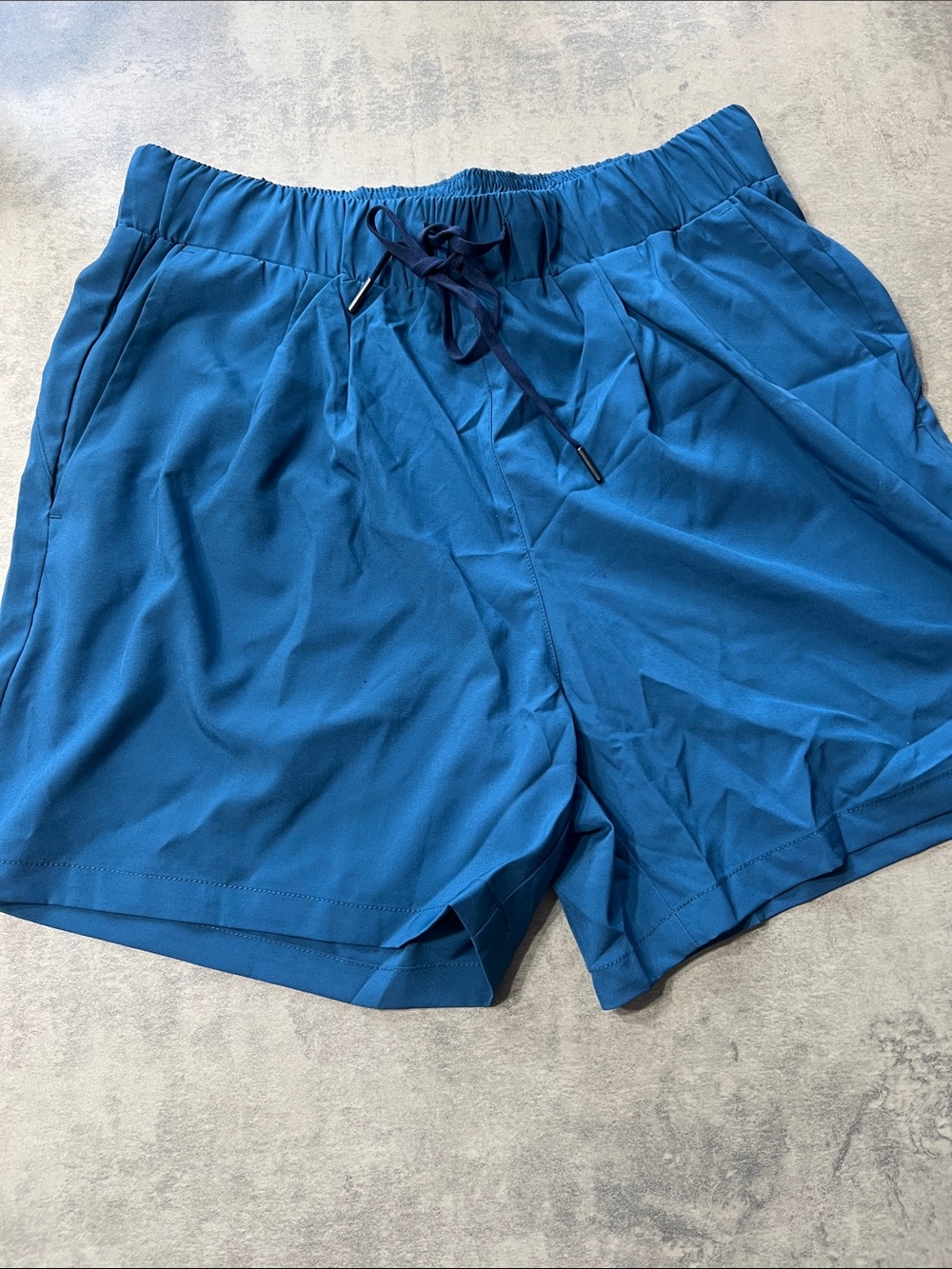 HALARA Blue High-Waist Womens Athletic Shorts